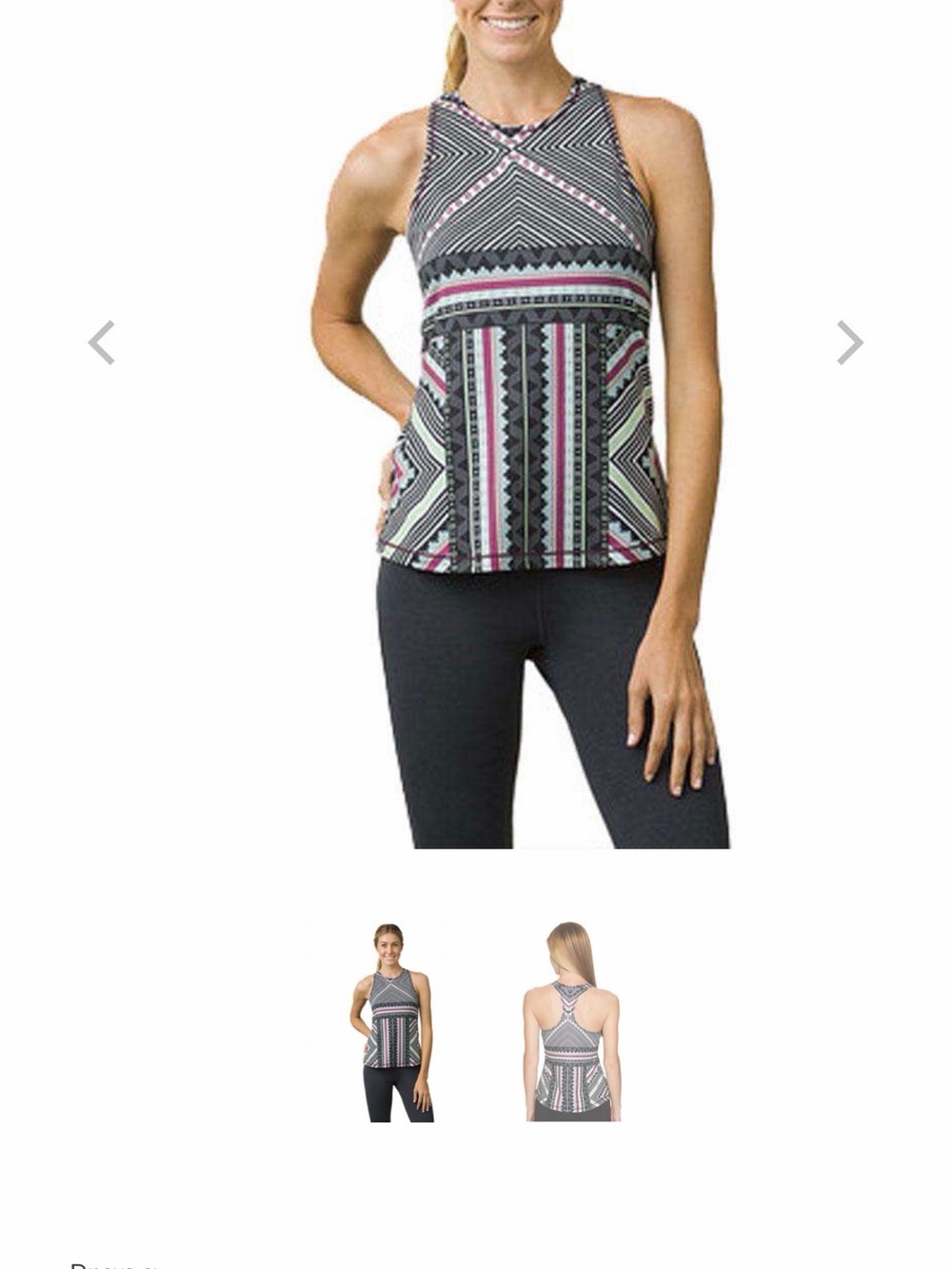 Prana Boost Racerback Tanktop- NWOT - Picture 4 of 5